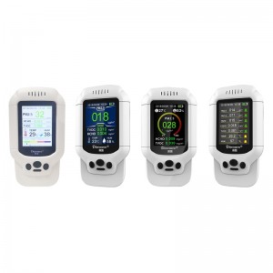 Dienmern DM502 Monitor de láser de calidad del aire para el hogar inteligente AQI / HCHO / TVOC PM2.5 LCD Digital Detector de formaldehído Tester Analizador de gas