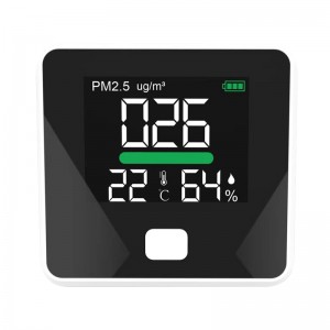 Analizador de medidor portátil PM2.5 Detector portátil Detector de temperatura de gas Probador Analizador de monitor de calidad del aire Humedad